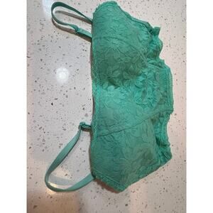 VICTORIAS SECRET PINK BRA TURQUOISE LACE WOMENS SIZE SMALL